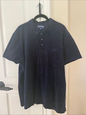 Vilebrequin Men's Dark Blue Terry Polo